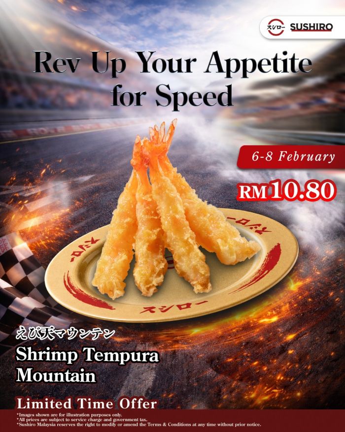 Sushiro Shrimp Tempura Mountain Promotion: RM10.80 Deal at Suria KLCC | 6-8 February 2026 Sushiro Shrimp Tempura Mountain Promotion: RM10.80 Deal at Suria KLCC | 6-8 February 2026