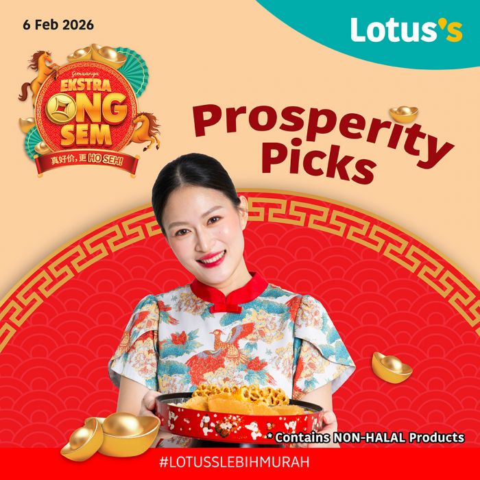 Lotus's CNY Promotion: Drinks, Cookies & Fashion Deals | 6 - 18 February 2026 Lotus's CNY Promotion: Drinks, Cookies & Fashion Deals | 6 - 18 February 2026