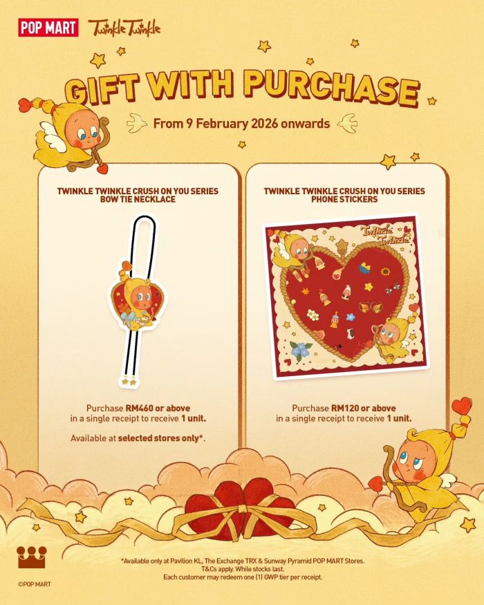 POP MART Malaysia Valentine's GWP: Free Necklace & Crybaby Merch | From 9 Feb 2026 POP MART Malaysia Valentine's GWP: Free Necklace & Crybaby Merch | From 9 Feb 2026
