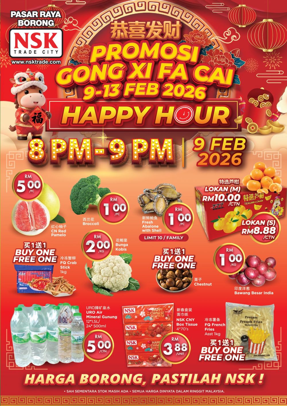 NSK CNY Promotion: RM1 Abalone & Fresh Market | 9 - 13 February 2026 NSK CNY Promotion: RM1 Abalone & Fresh Market | 9 - 13 February 2026