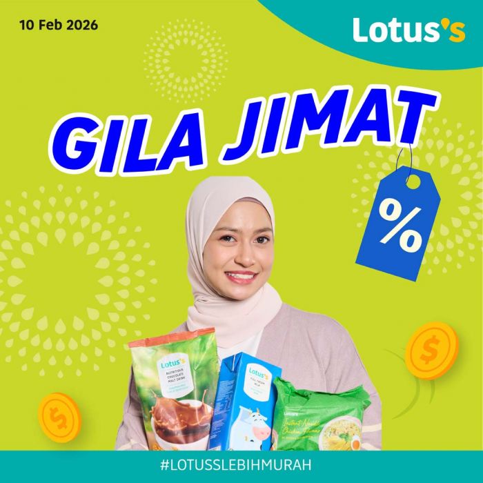 Lotus's Promotion: Gila Jimat Deals | 10-18 February 2026 Lotus's Promotion: Gila Jimat Deals | 10-18 February 2026