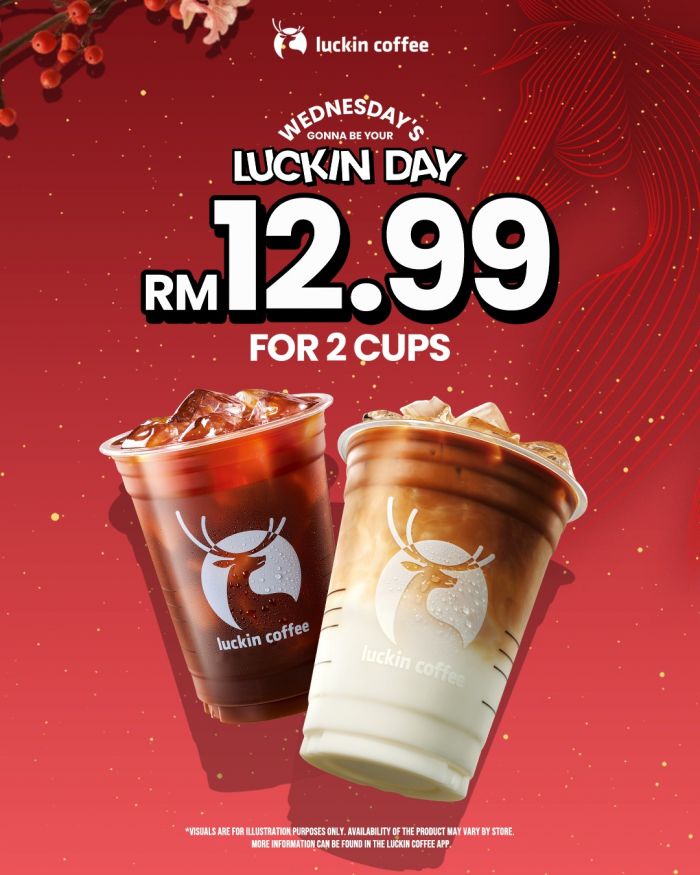Luckin Coffee Wednesday Promotion: 2 Cups for RM12.99 | 11 February 2026 Luckin Coffee Wednesday Promotion: 2 Cups for RM12.99 | 11 February 2026