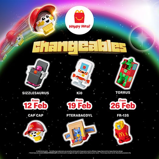 McDonald’s Happy Meal Toys: Changeables Toys Collection | Starting 12 February 2026 McDonald’s Happy Meal Toys: Changeables Toys Collection | Starting 12 February 2026
