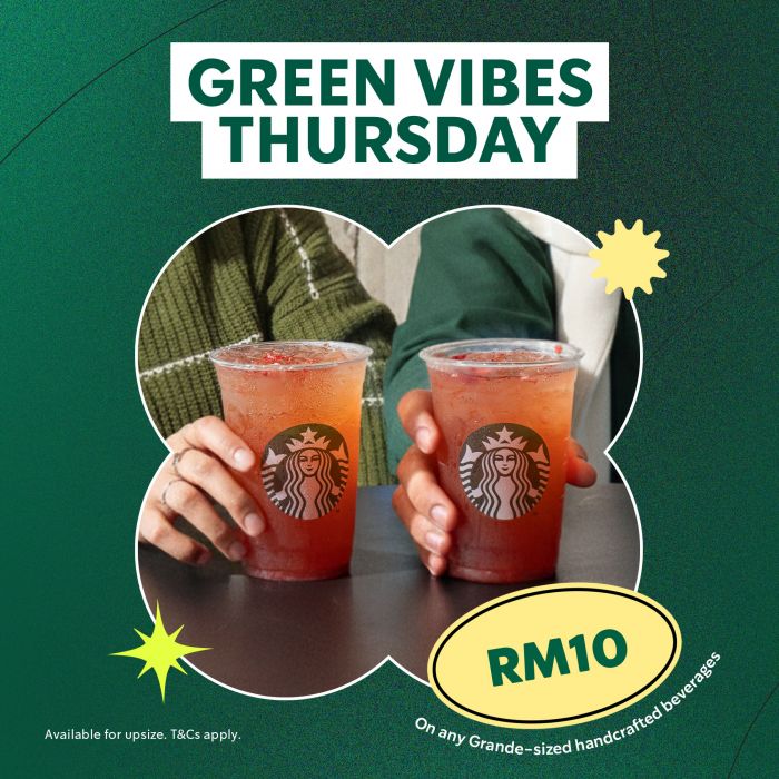 Starbucks Green Vibes Thursday: RM10 Grande Beverage Promotion | 12 February 2026 Starbucks Green Vibes Thursday: RM10 Grande Beverage Promotion | 12 February 2026