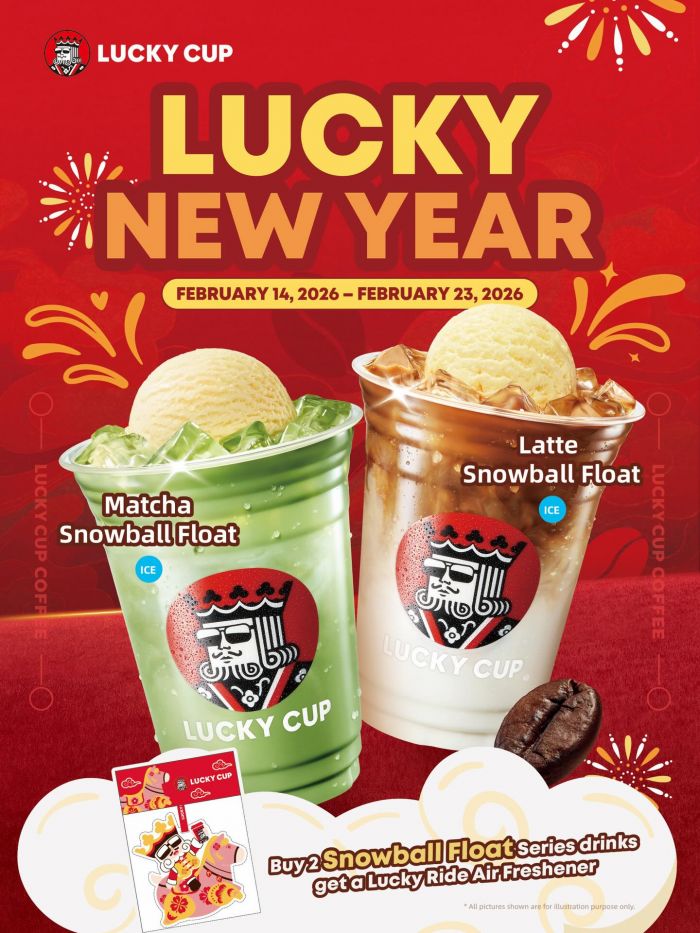 Lucky Cup Lucky New Year: Free Air Freshener with Snowball Float | 14 - 23 Feb 2026 Lucky Cup Lucky New Year: Free Air Freshener with Snowball Float | 14 - 23 Feb 2026