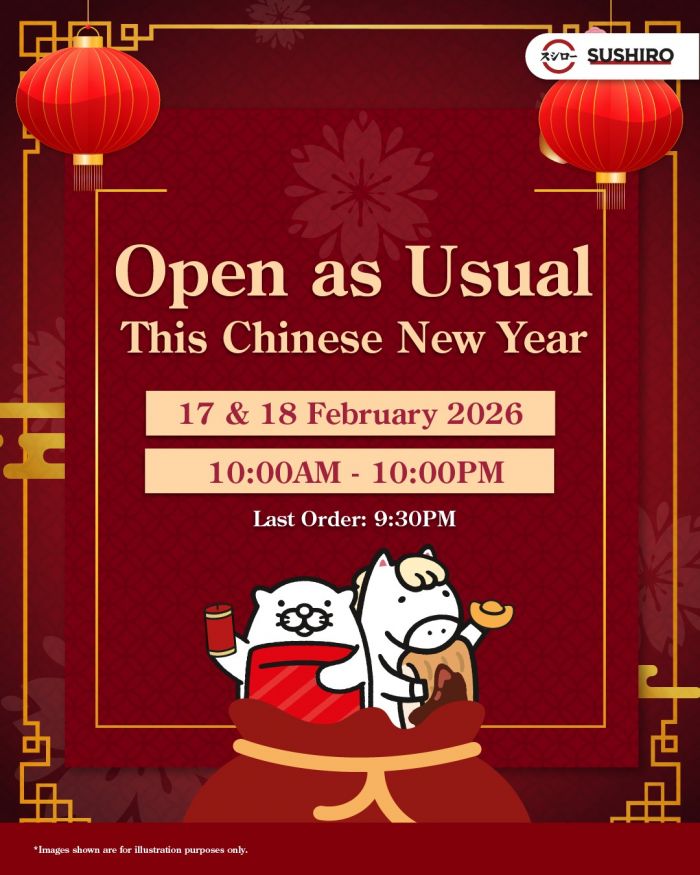 Sushiro CNY Opening Hours: Open as Usual (10am-10pm) | 17 & 18 Feb 2026 Sushiro CNY Opening Hours: Open as Usual (10am-10pm) | 17 & 18 Feb 2026