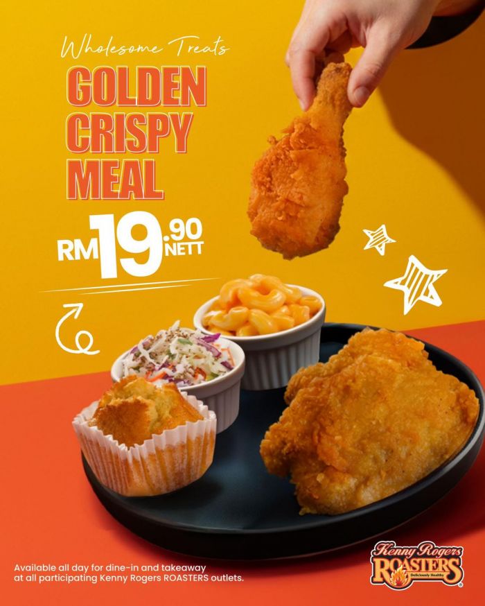 Kenny Rogers ROASTERS Golden Crispy Meal: RM19.90 Nett Wholesome Treat Kenny Rogers ROASTERS Golden Crispy Meal: RM19.90 Nett Wholesome Treat