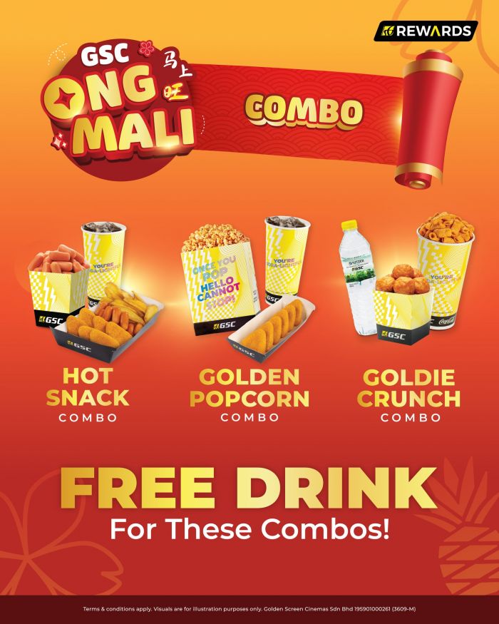 GSC Ong Mali Combo CNY Promotion: Free Drink with Snack Sets | Until 3 March 2026 GSC Ong Mali Combo CNY Promotion: Free Drink with Snack Sets | Until 3 March 2026