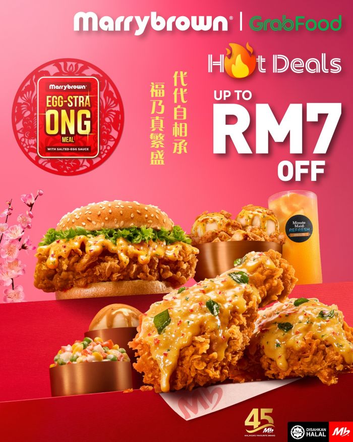 Marrybrown x GrabFood Hot Deals: Up to RM7 OFF | 15-28 February 2026 Marrybrown x GrabFood Hot Deals: Up to RM7 OFF | 15-28 February 2026