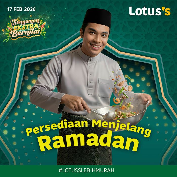 Lotus's Promotion: Senyuman Ekstra Bernilai & Ramadan Deals | 17 - 18 February 2026 Lotus's Promotion: Senyuman Ekstra Bernilai & Ramadan Deals | 17 - 18 February 2026