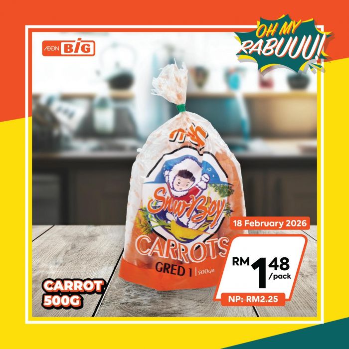 AEON BiG Wednesday Promotion: Fresh Items from RM1.48 | 18 February 2026 AEON BiG Wednesday Promotion: Fresh Items from RM1.48 | 18 February 2026