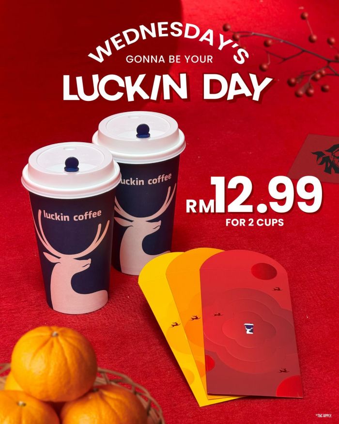 Luckin Coffee Wednesday Promotion: 2 Cups for RM12.99 | 18 February 2026 Luckin Coffee Wednesday Promotion: 2 Cups for RM12.99 | 18 February 2026