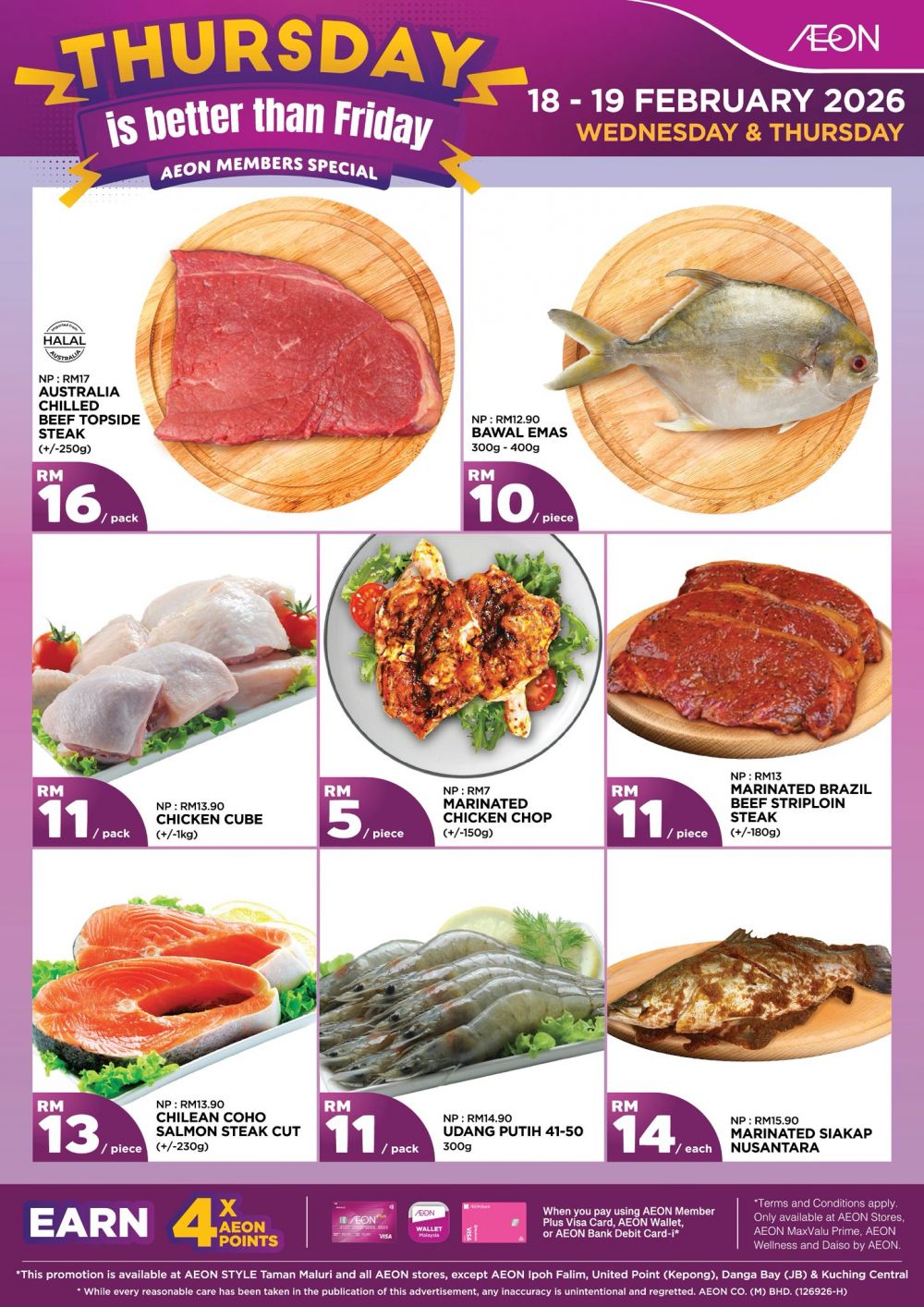 AEON Thursday is Better Than Friday Promotion: Fresh Groceries & 4x Points | 18 - 19 Feb 2026 AEON Thursday is Better Than Friday Promotion: Fresh Groceries & 4x Points | 18 - 19 Feb 2026