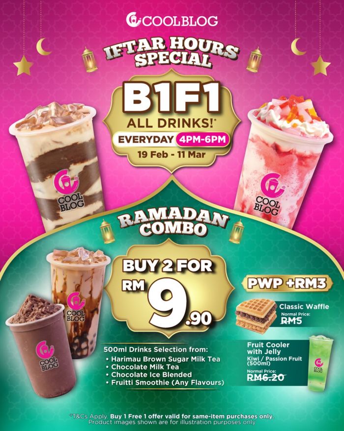 Coolblog Ramadan Promotion: Buy 1 Free 1 & RM9.90 Combo | Feb - Mar 2026 Coolblog Ramadan Promotion: Buy 1 Free 1 & RM9.90 Combo | Feb - Mar 2026