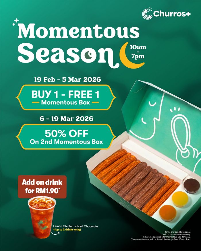 Churros Plus Ramadan Promotion: Buy 1 Free 1 Promo | 19 Feb - 19 Mar 2026 Churros Plus Ramadan Promotion: Buy 1 Free 1 Promo | 19 Feb - 19 Mar 2026