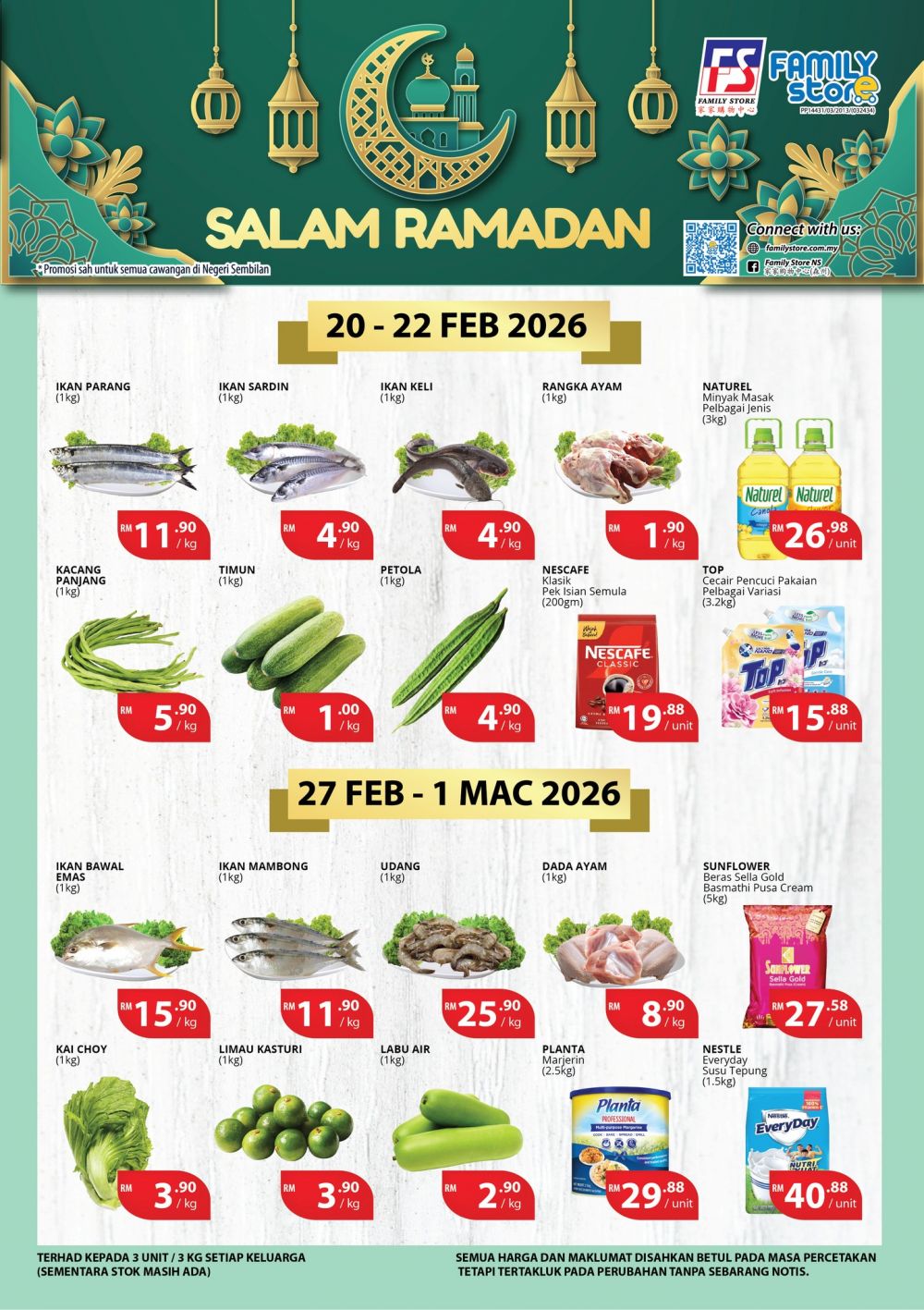 Family Store Negeri Sembilan Promotion: Salam Ramadan Grocery Deals | 20 Feb - 5 Mar 2026 Family Store Negeri Sembilan Promotion: Salam Ramadan Grocery Deals | 20 Feb - 5 Mar 2026