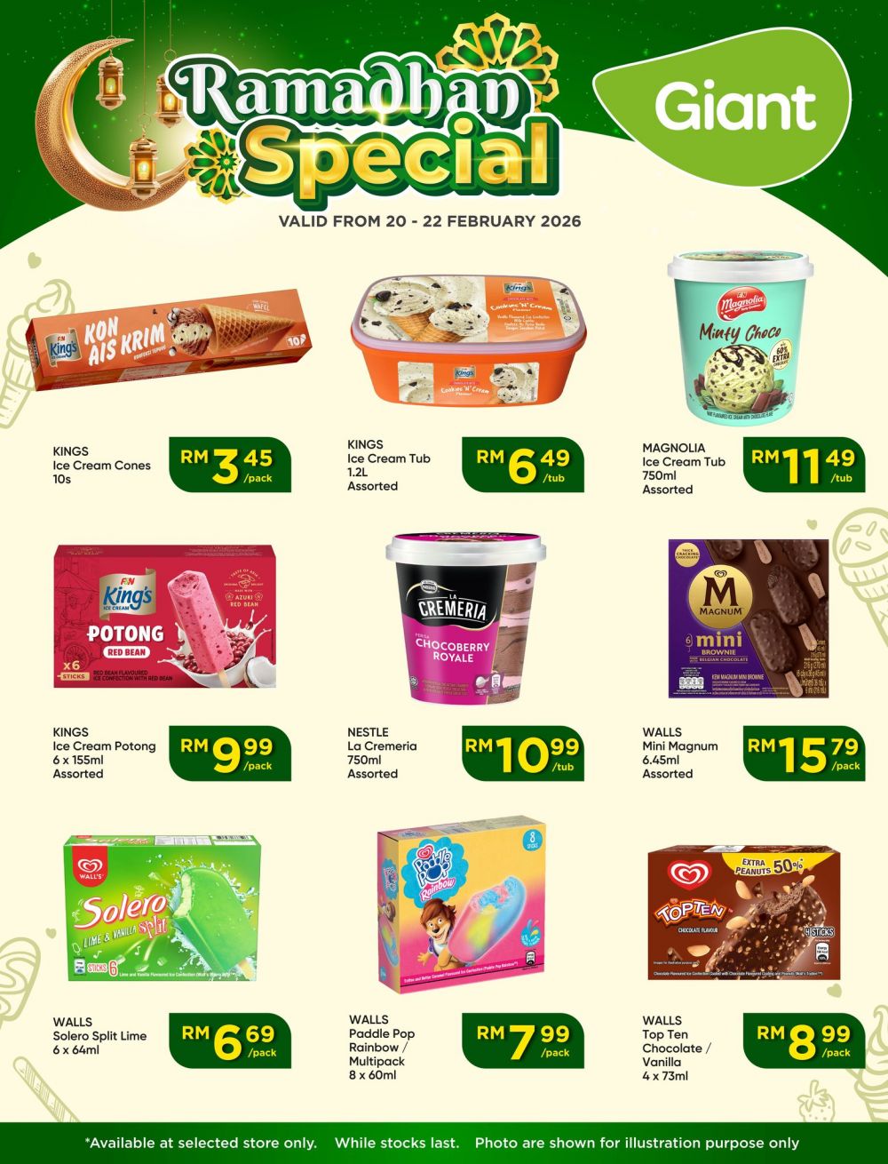 Giant Ramadhan Special: Ice Cream Promotion | 20-22 February 2026 Giant Ramadhan Special: Ice Cream Promotion | 20-22 February 2026