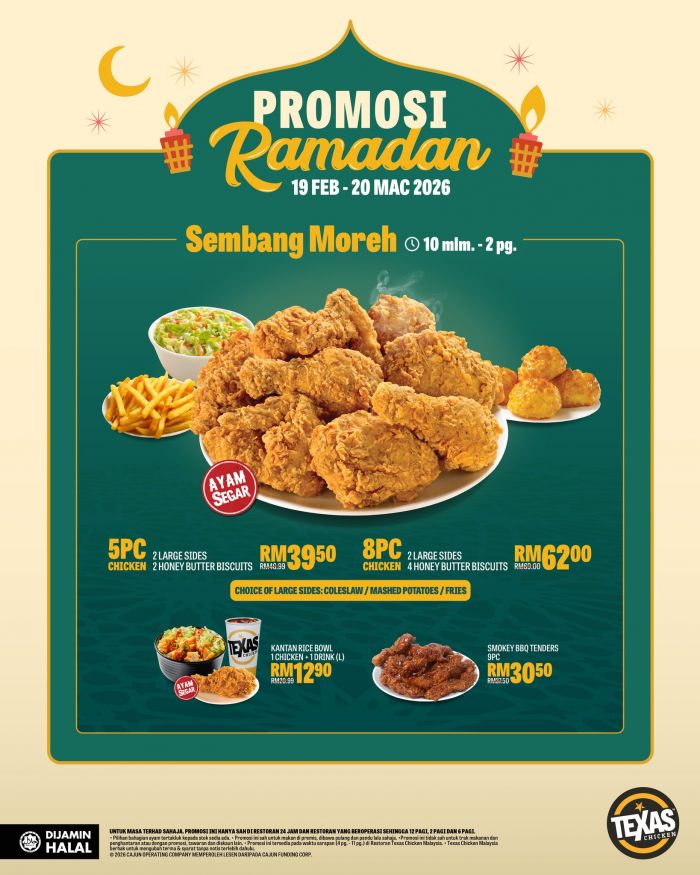 Texas Chicken Ramadan Promotion: Sembang Moreh Combos | 19 Feb - 20 Mar 2026 Texas Chicken Ramadan Promotion: Sembang Moreh Combos | 19 Feb - 20 Mar 2026