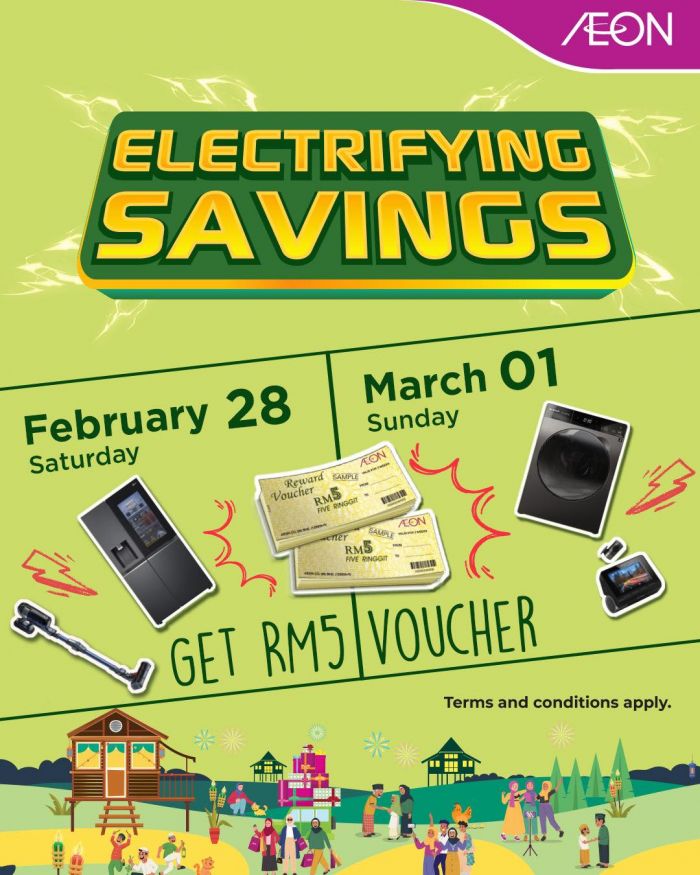 AEON Promotion: Electrifying Savings | 28 February - 01 March 2026 AEON Promotion: Electrifying Savings | 28 February - 01 March 2026