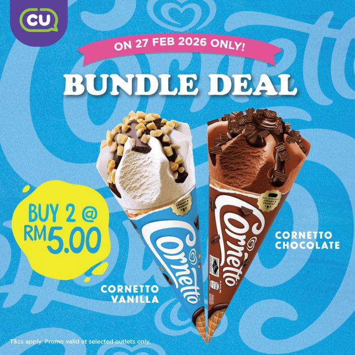 CU Mart Ice Cream Promotion Malaysia: Cornetto Bundle Deal | 27 February 2026 CU Mart Ice Cream Promotion Malaysia: Cornetto Bundle Deal | 27 February 2026
