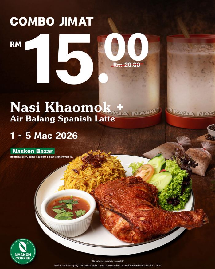 Nasken Coffee Promotion: Combo Berbaloi | 1-5 March 2026 Nasken Coffee Promotion: Combo Berbaloi | 1-5 March 2026