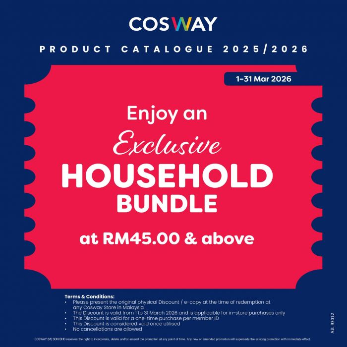 Cosway Promotion: Exclusive Household Bundle | 1-31 March 2026 Cosway Promotion: Exclusive Household Bundle | 1-31 March 2026