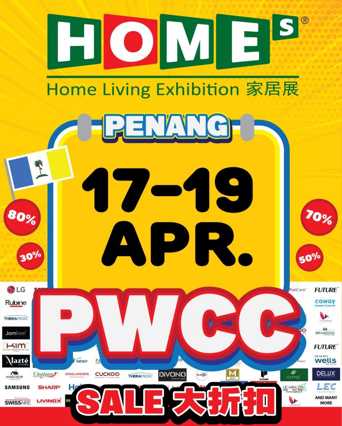 HOMEs Home Living Exhibition Penang: PWCC Sale | 17-19 April 2026 HOMEs Home Living Exhibition Penang: PWCC Sale | 17-19 April 2026
