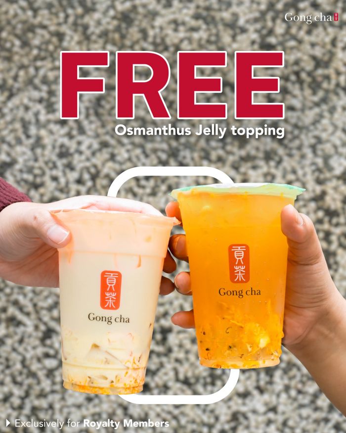 Gong Cha Promotion: Free Osmanthus Jelly Topping | 2 March - 8 March 2026 Gong Cha Promotion: Free Osmanthus Jelly Topping | 2 March - 8 March 2026