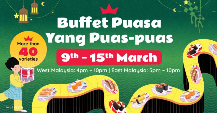 Sushi King Ramadan Buffet 2026: Buffet Puasa Yang Puas-puas | 9-15 March 2026 Sushi King Ramadan Buffet 2026: Buffet Puasa Yang Puas-puas | 9-15 March 2026