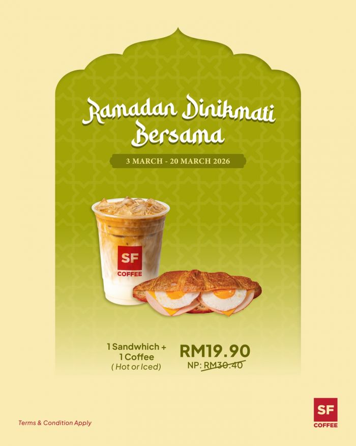 San Francisco Coffee Promotion: Ramadan Dinikmati Bersama | 3-20 March 2026 San Francisco Coffee Promotion: Ramadan Dinikmati Bersama | 3-20 March 2026