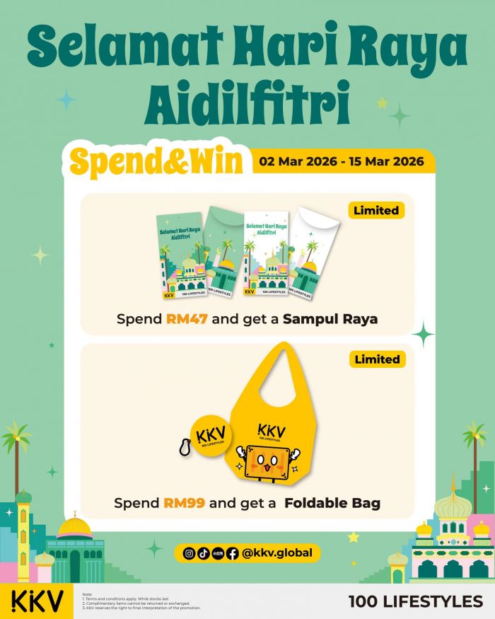 KKV Raya Promotion: Spend & Win Aidilfitri Special | 2-15 March 2026 KKV Raya Promotion: Spend & Win Aidilfitri Special | 2-15 March 2026