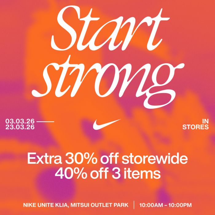 Nike Sale: Special Savings For You at Mitsui Outlet Park | 3 - 23 March 2026 Nike Sale: Special Savings For You at Mitsui Outlet Park | 3 - 23 March 2026