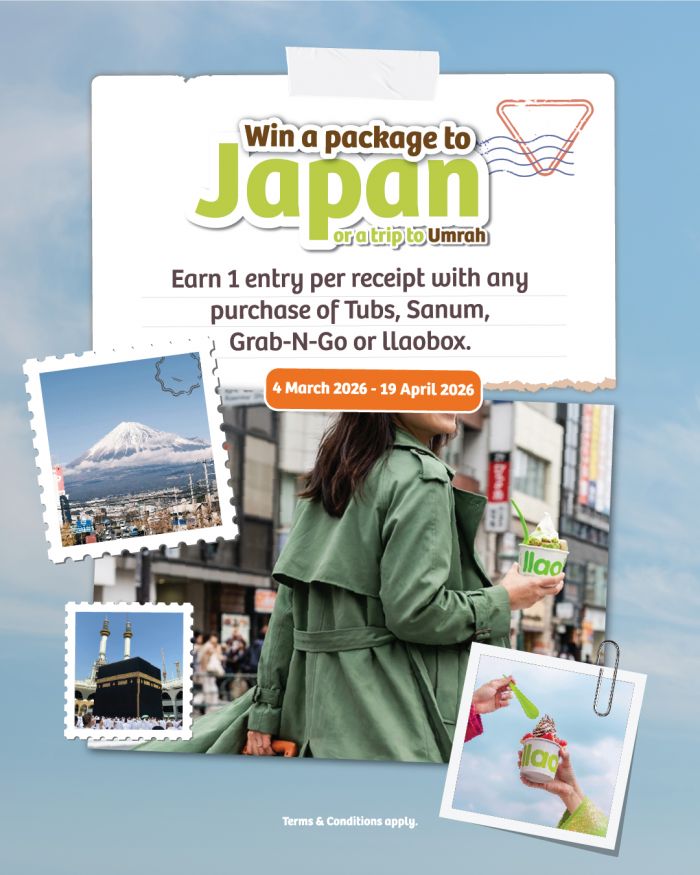 llaollao Promotion: Win a Trip to Japan or Umrah | 4 March - 19 April 2026 llaollao Promotion: Win a Trip to Japan or Umrah | 4 March - 19 April 2026