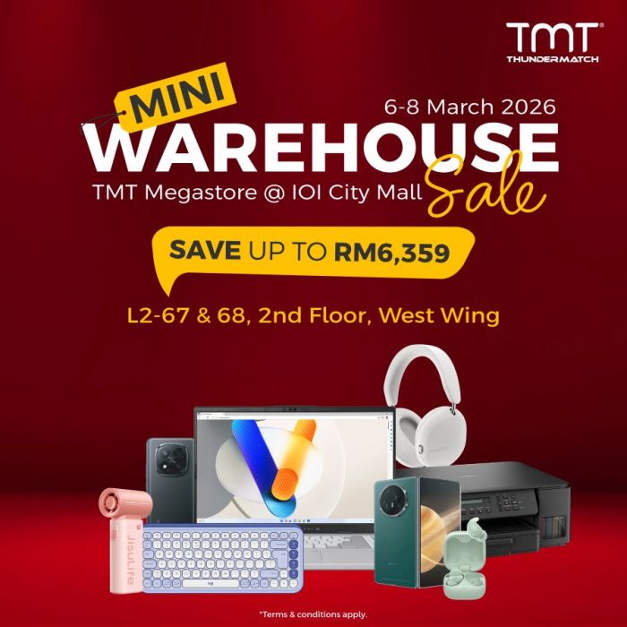 TMT Warehouse Sale: Mini Warehouse Sale | 6-8 March 2026 TMT Warehouse Sale: Mini Warehouse Sale | 6-8 March 2026