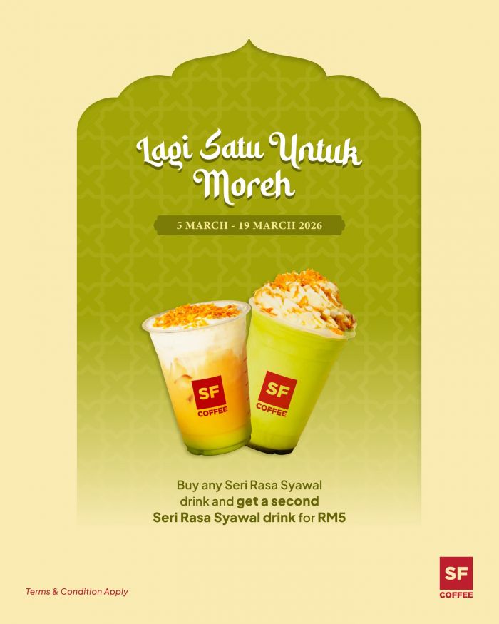 San Francisco Coffee Promotion: RM5 Seri Rasa Syawal Drinks | March 2026 San Francisco Coffee Promotion: RM5 Seri Rasa Syawal Drinks | March 2026