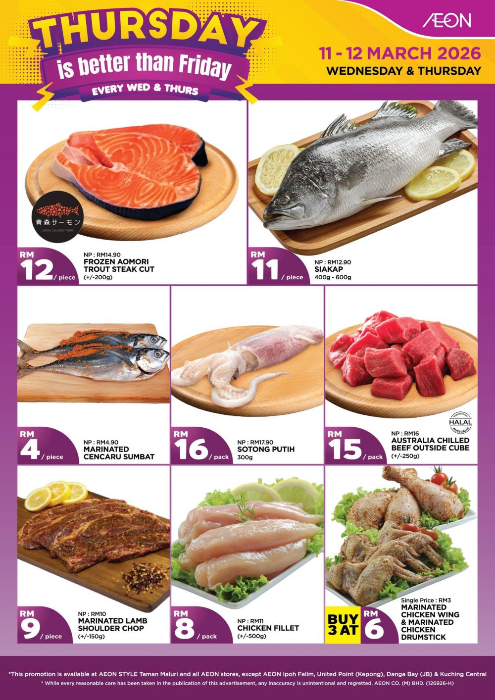 AEON Thursday Promotion: Thursday is Better Than Friday | 11-12 March 2026 AEON Thursday Promotion: Thursday is Better Than Friday | 11-12 March 2026