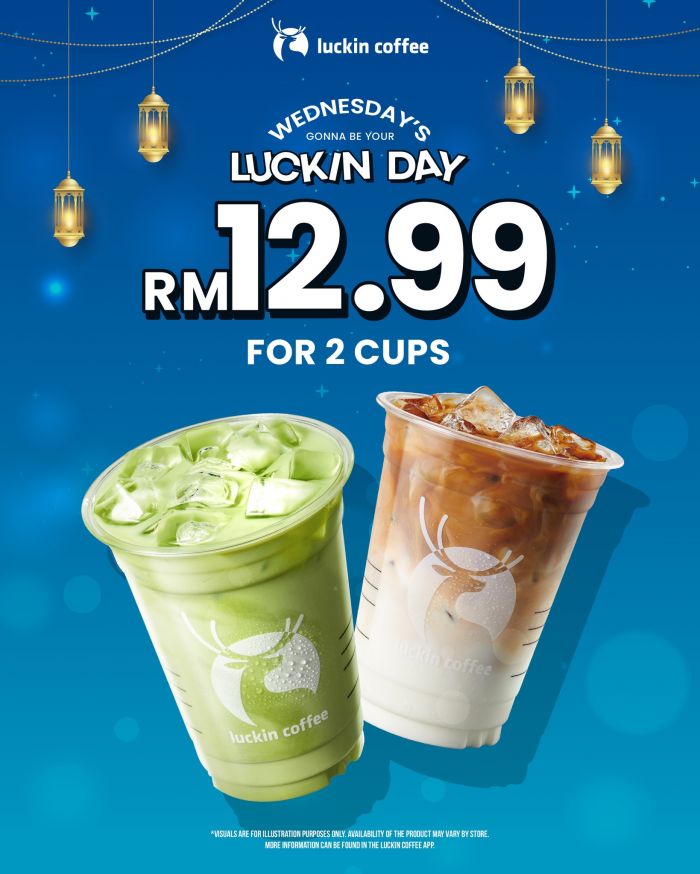 Luckin Coffee Wednesday Promotion: 2 Cups for RM12.99 | 11 March 2026 Luckin Coffee Wednesday Promotion: 2 Cups for RM12.99 | 11 March 2026