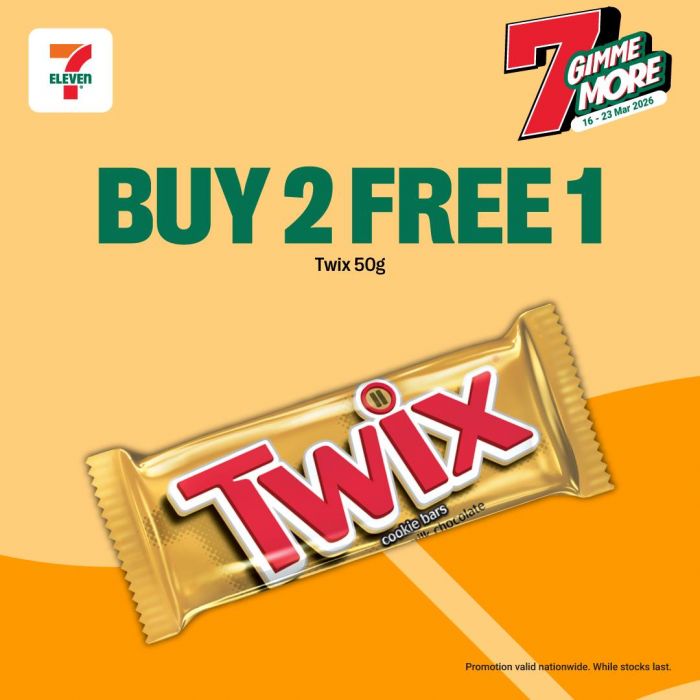 最新 7 Eleven 促销 (16-23 Mac):7 Gimme More 买二送一 | 存货有限