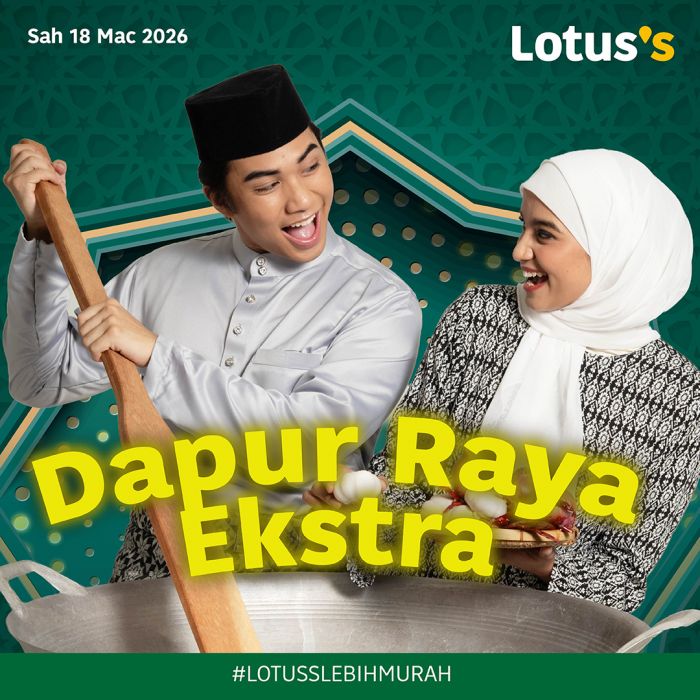 Lotus's Raya Promotion: Groceries & Kitchen Appliances Deals | 18 March - 8 April 2026 Lotus's Raya Promotion: Groceries & Kitchen Appliances Deals | 18 March - 8 April 2026
