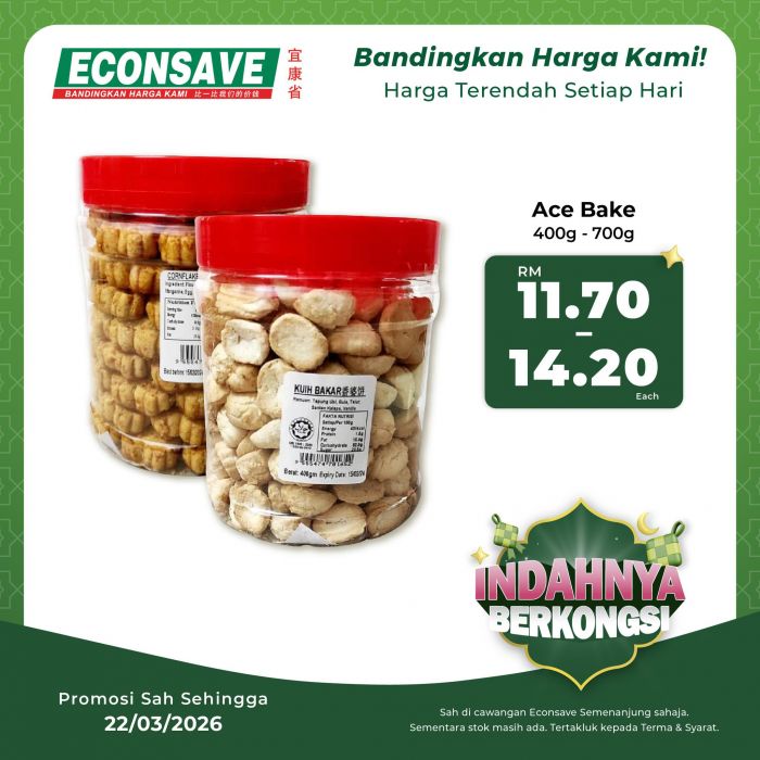 Econsave Promotion: Raya Biscuits & Cookies Deals | 18-22 March 2026 Econsave Promotion: Raya Biscuits & Cookies Deals | 18-22 March 2026