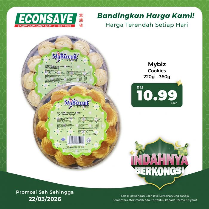 Econsave Promotion: Raya Biscuits & Cookies Deals | 18-22 March 2026 Econsave Promotion: Raya Biscuits & Cookies Deals | 18-22 March 2026