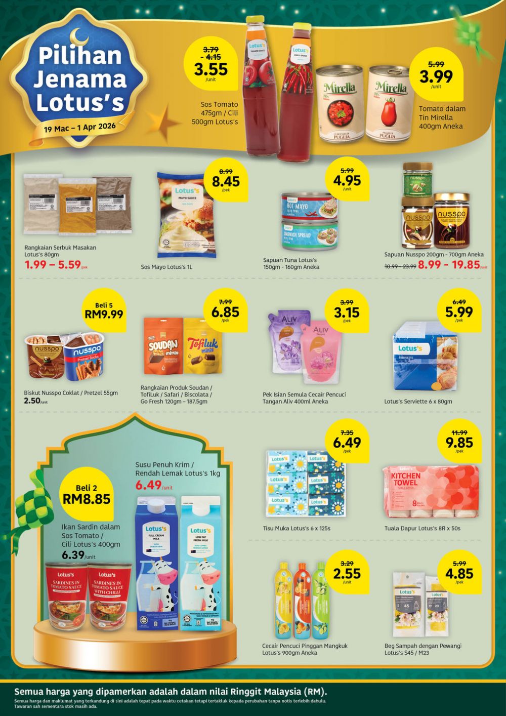 Lotus's Promotion Catalogue: Hari Raya Sale - Buy 1 Free 1 & Free Vouchers | 19 March - 1 April 2026 Lotus's Promotion Catalogue: Hari Raya Sale - Buy 1 Free 1 & Free Vouchers | 19 March - 1 April 2026
