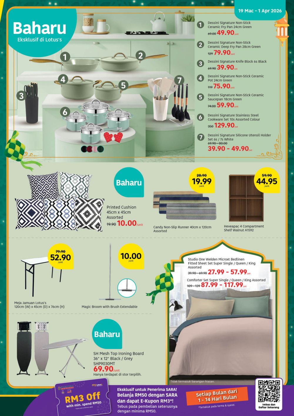 Lotus's Promotion Catalogue: Hari Raya Sale - Buy 1 Free 1 & Free Vouchers | 19 March - 1 April 2026 Lotus's Promotion Catalogue: Hari Raya Sale - Buy 1 Free 1 & Free Vouchers | 19 March - 1 April 2026