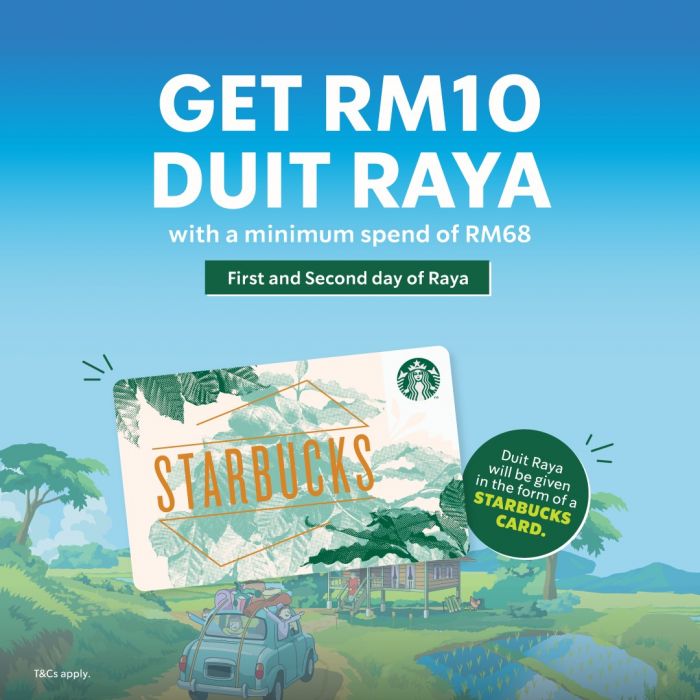 Starbucks Raya Promotion: Festive Deals - Free RM10 Card & 20% OFF Merch | First & Second Day of Raya Starbucks Raya Promotion: Festive Deals - Free RM10 Card & 20% OFF Merch | First & Second Day of Raya