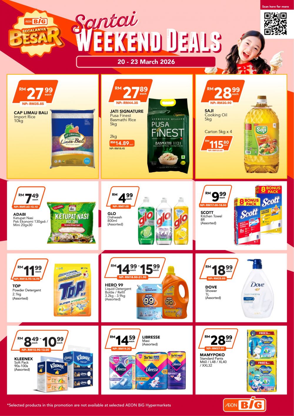 AEON BiG Weekend Promotion: Santai Weekend Deals - Saji 5kg at RM28.99 | 20-23 Mar 2026 AEON BiG Weekend Promotion: Santai Weekend Deals - Saji 5kg at RM28.99 | 20-23 Mar 2026