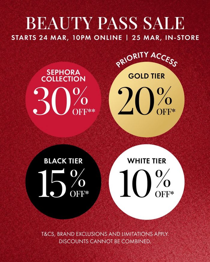 最新 SEPHORA 促销 (至3月29日):Beauty Pass Sale 2026 | 高达30%回扣与免费赠品