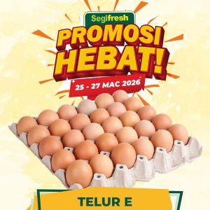 最新 SegiFresh 促销 (25-27日3月)：Promosi Hebat! | 30粒装鸡蛋只需RM3.99
