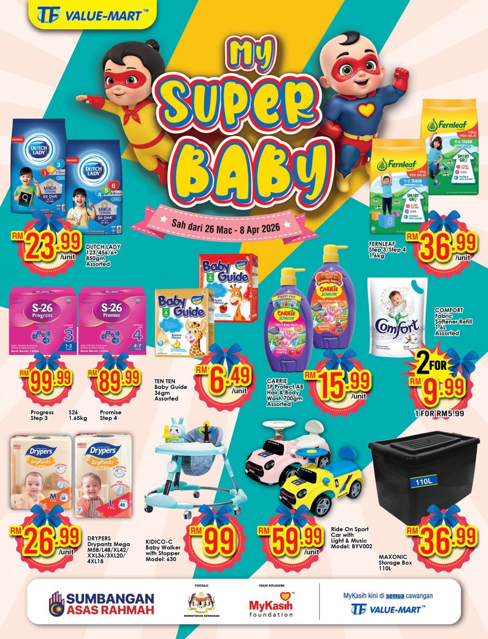 TF Value-Mart Promotion Catalogue: My Super Baby & Groceries Sale - Massive Savings | 26 Mar - 8 Apr 2026 TF Value-Mart Promotion Catalogue: My Super Baby & Groceries Sale - Massive Savings | 26 Mar - 8 Apr 2026