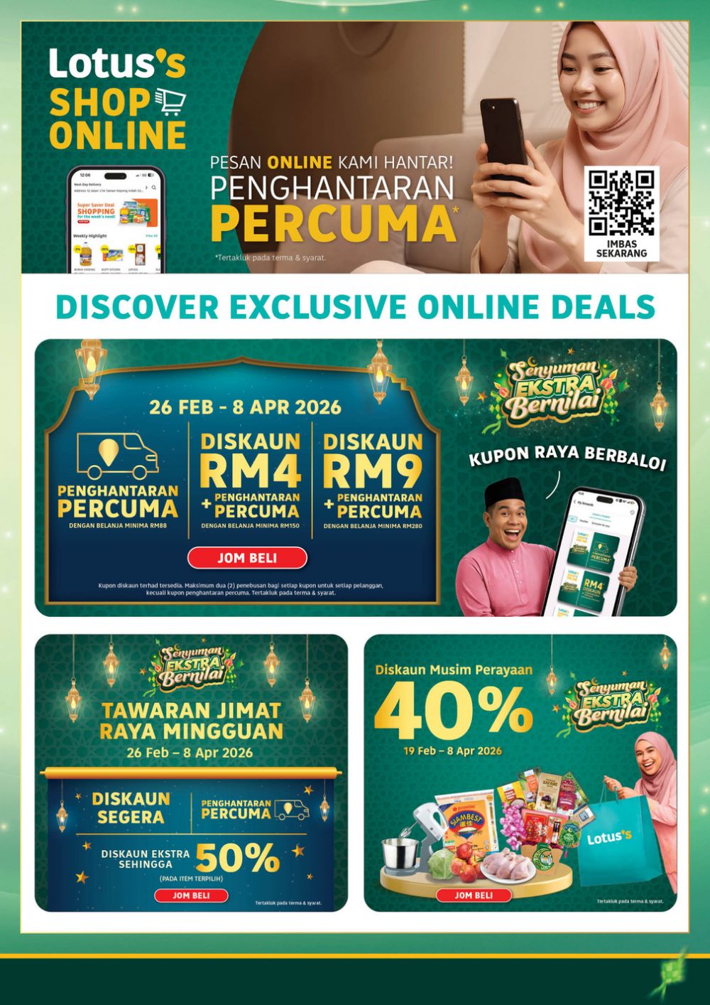 Lotus's Promotion Catalogue: Hari Raya Offers - Buy 1 Free 1 & 40% OFF | March - April 2026 Lotus's Promotion Catalogue: Hari Raya Offers - Buy 1 Free 1 & 40% OFF | March - April 2026