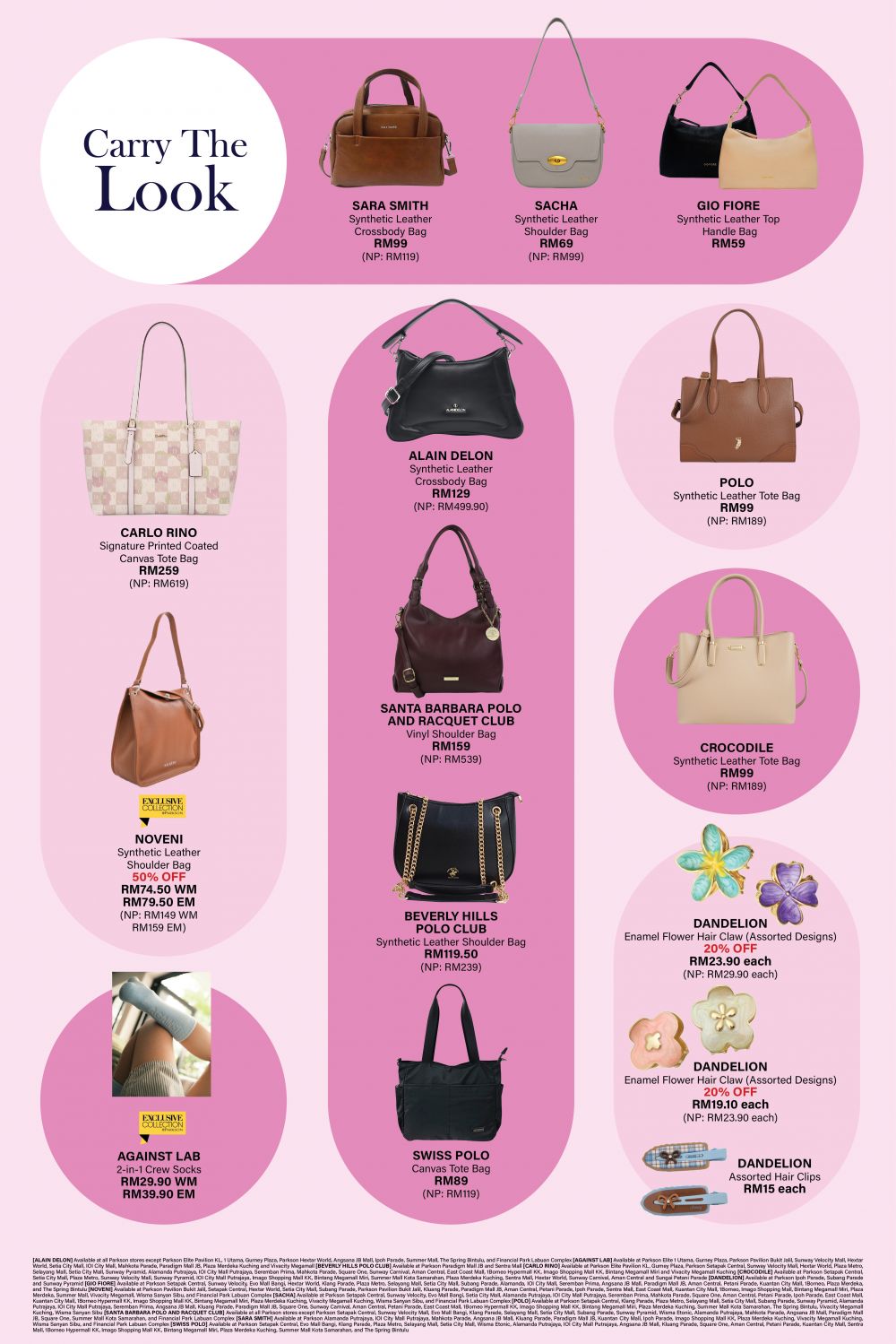 最新 Parkson 促销 (至 12日4月2026年):Bags, Shoes & Accessories Madness | 高达70%折扣